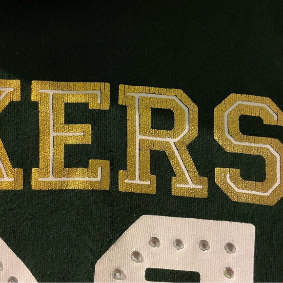 Vs. Pink y2k Green Bay Packers bling hoodie-small - Picture 4 of 9